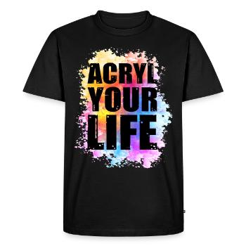 Peintre Toile Liquide Peinture Art Peinture - T-shirt Premium bio Homme - noir - Devant - Nico (187cm)