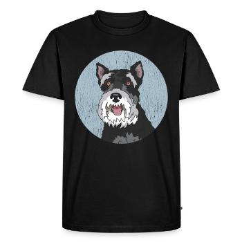 Schnauzer miniature propriétaire Schnauzer chiens cadeau - T-shirt Premium bio Homme - noir - Devant - Nico (187cm)