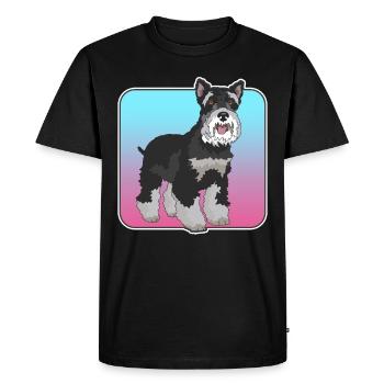 Schnauzer miniature Propriétaire | Cadeau Schnauzer Chien - T-shirt Premium bio Homme - noir - Devant - Nico (187cm)
