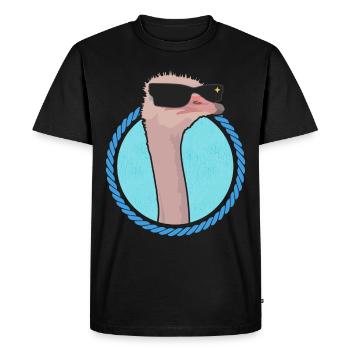 Autruche Oiseau Autruche Autruche Autruche Cadeau - T-shirt Premium bio Homme - noir - Devant - Nico (187cm)
