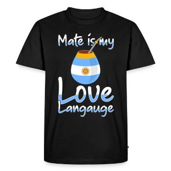 Argentina flag Argentine yerba mate tea - Men's Premium Organic T-Shirt - black - Front - Nico (187cm)