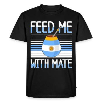 Argentina flag Argentine yerba mate tea - Men's Premium Organic T-Shirt - black - Front - Nico (187cm)