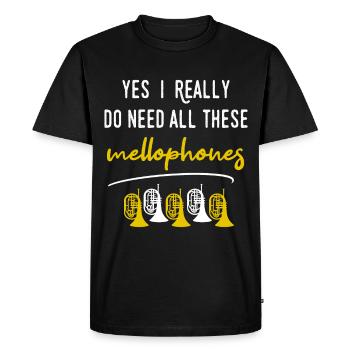 Mellophonist Musical Instrument Orchestra - Men's Premium Organic T-Shirt - black - Front - Nico (187cm)