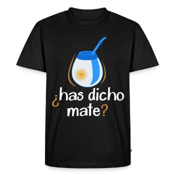 Argentina flag Argentine yerba mate tea - Men's Premium Organic T-Shirt - black - Front - Nico (187cm)