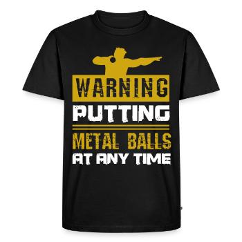 Athletics Athletics Throw Athlete - Men's Premium Organic T-Shirt - black - Front - Nico (187cm)
