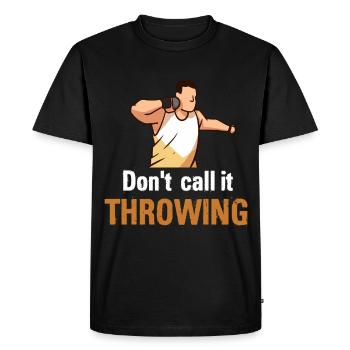 Athletics Athletics Throw Athlete - Men's Premium Organic T-Shirt - black - Front - Nico (187cm)