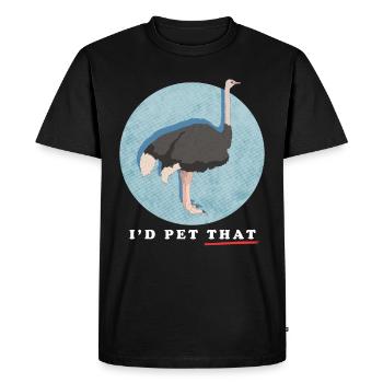 Oiseau d’autruche Autruche Amant Autruche Cadeau - T-shirt Premium bio Homme - noir - Devant - Nico (187cm)