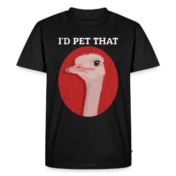 Autruche Oiseau Autruche Autruche Autruche Cadeau - T-shirt Premium bio Homme - noir - Devant - Nico (187cm)