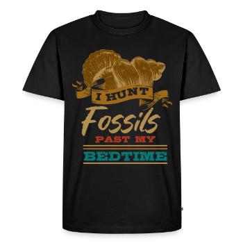 Fossiles, paléontologue, collectionneur de fossiles, - T-shirt Premium bio Homme - noir - Devant - Nico (187cm)
