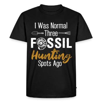 Fossiles, paléontologue, collectionneur de fossiles, - T-shirt Premium bio Homme - noir - Devant - Nico (187cm)