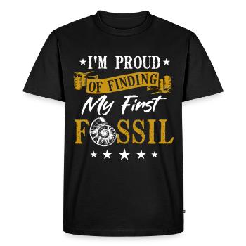 Fossiles, paléontologue, collectionneur de fossiles, - T-shirt Premium bio Homme - noir - Devant - Nico (187cm)