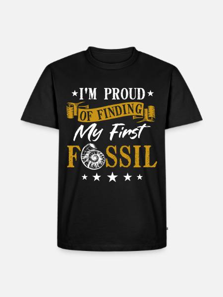 Fossiles, paléontologue, collectionneur de fossiles, - T-shirt Premium bio Homme - noir