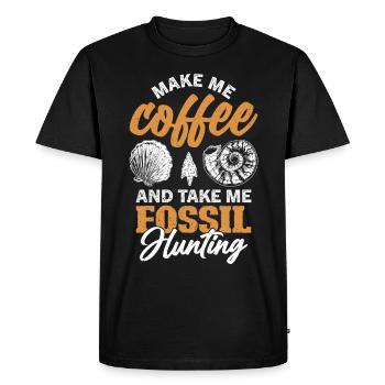 Fossil collecting paleontologist Fossil collector - Men's Premium Organic T-Shirt - black - Front - Nico (187cm)