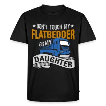 Chauffeur de camion pour camion à plateau - T-shirt Premium bio Homme - noir - Devant - Nico (187cm)