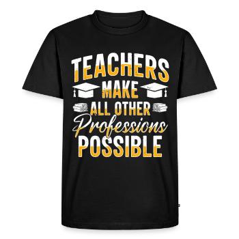 Teaching Teaching Educator Professor - Men's Premium Organic T-Shirt - black - Front - Nico (187cm)