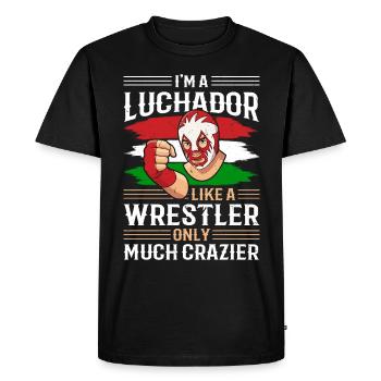 Lutte mexicaine lucha libre mask - T-shirt Premium bio Homme - noir - Devant - Nico (187cm)