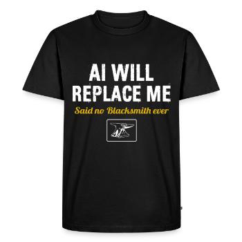 Forgerons, maîtres forgerons, métallurgistes - T-shirt Premium bio Homme - noir - Devant - Nico (187cm)