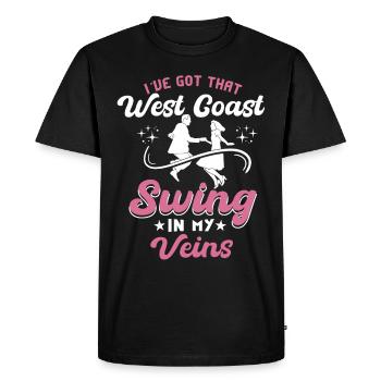 Lindy Hop Swing Dance Couple Dancer Swing Dance - T-shirt Premium bio Homme - noir - Devant - Nico (187cm)