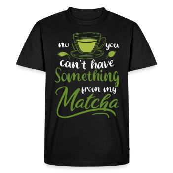 Green Tea Lovers Japanese Matcha Latte Drink - Men's Premium Organic T-Shirt - black - Front - Nico (187cm)