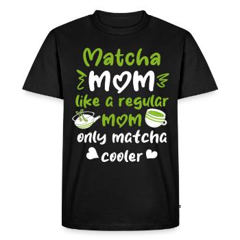 Amateurs de thé vert Boisson japonaise Matcha Latte - T-shirt Premium bio Homme - noir - Devant - Nico (187cm)
