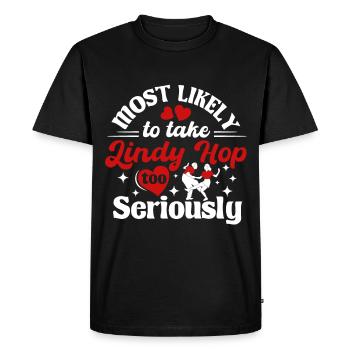 Lindy Hop Swing Dance Couple Dancer Swing Dance - T-shirt Premium bio Homme - noir - Devant - Nico (187cm)