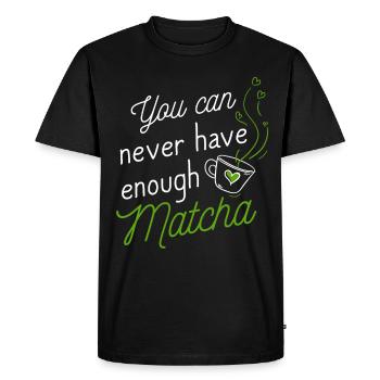 Green tea lover, Japanese - Men's Premium Organic T-Shirt - black - Front - Nico (187cm)