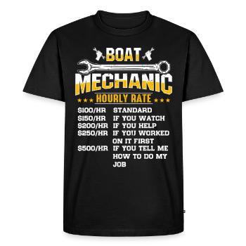 Mechanical Engineer Engineer Profession - Men's Premium Organic T-Shirt - black - Front - Nico (187cm)