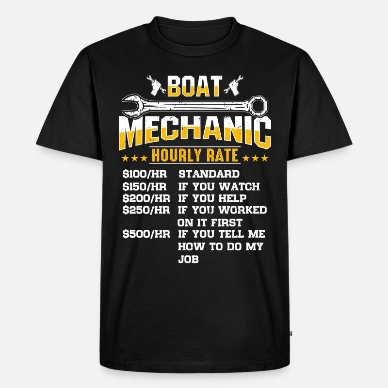 Mechanical Engineer Engineer Profession - Men's Premium Organic T-Shirt - black