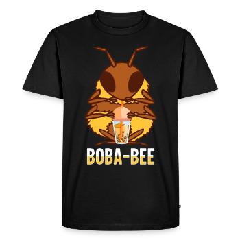 Bubble Tea Drink Pearl Milk Tea Lover Kawaii - Men's Premium Organic T-Shirt - black - Front - Nico (187cm)