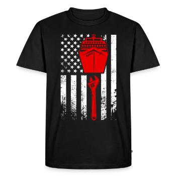 Ingénieur mécanicien Emploi - T-shirt Premium bio Homme - noir - Devant - Nico (187cm)