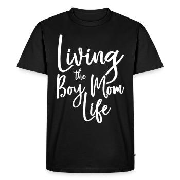 Maman de garçons Meilleure Maman Jamais - T-shirt Premium bio Homme - noir - Devant - Nico (187cm)