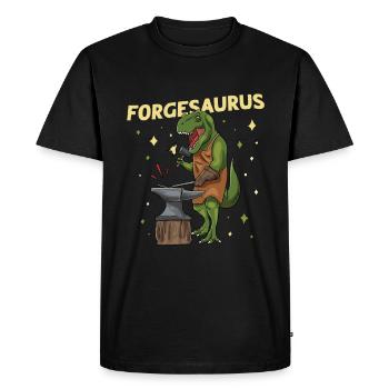 Forger Métallurgiste Dino - T-shirt Premium bio Homme - noir - Devant - Nico (187cm)