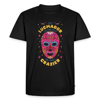 Lutteur mexicain Lucha Libre Mask - T-shirt Premium bio Homme - noir - Devant - Nico (187cm)