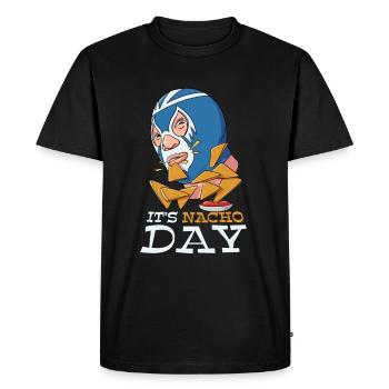 Lutteur mexicain Lucha Libre Mask - T-shirt Premium bio Homme - noir - Devant - Nico (187cm)