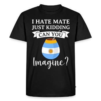 Argentina flag Argentine yerba mate tea - Men's Premium Organic T-Shirt - black - Front - Nico (187cm)