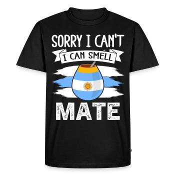 Argentina flag Argentine yerba mate tea - Men's Premium Organic T-Shirt - black - Front - Nico (187cm)