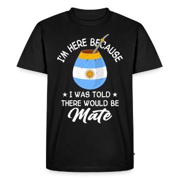 Argentina flag Argentine yerba mate tea - Men's Premium Organic T-Shirt - black - Front - Nico (187cm)
