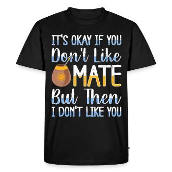 Argentina flag Argentine yerba mate tea - Men's Premium Organic T-Shirt - black - Front - Nico (187cm)