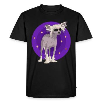 Chien à crête chinois Cadeau à crête chinoise - T-shirt Premium bio Homme - noir - Devant - Nico (187cm)