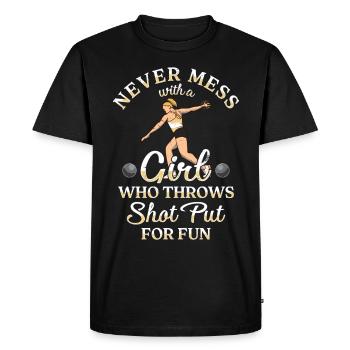 Athlétisme Athlète de lancer d’athlétisme - T-shirt Premium bio Homme - noir - Devant - Nico (187cm)