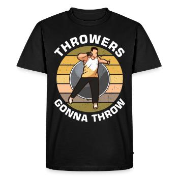 Athletics, athletics, throwing athletes, - Men's Premium Organic T-Shirt - black - Front - Nico (187cm)
