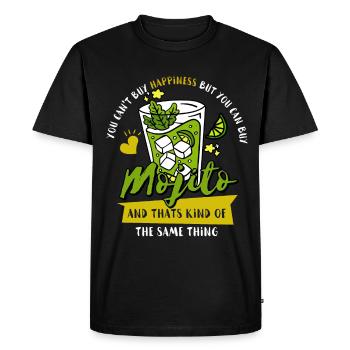 Cocktail Lover Alcohol Drinker Liquor Shot - Men's Premium Organic T-Shirt - black - Front - Nico (187cm)