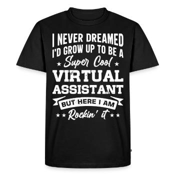 Freelancer Profession Self-employed Virtual - Men's Premium Organic T-Shirt - black - Front - Nico (187cm)