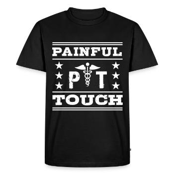 Emploi de physiothérapeute PT Physiotherapy - T-shirt Premium bio Homme - noir - Devant - Nico (187cm)