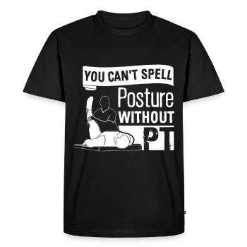 Physiothérapie PT Physiothérapeute Emploi - T-shirt Premium bio Homme - noir - Devant - Nico (187cm)