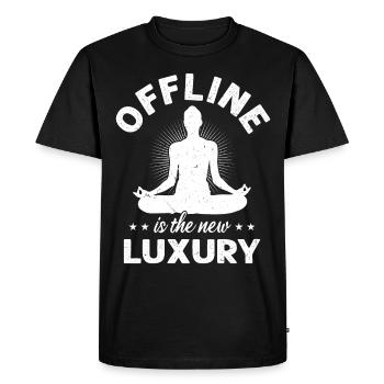 Disconnect from social media distraction - Men's Premium Organic T-Shirt - black - Front - Nico (187cm)