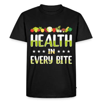 Vegan Vegetarian Food Diet - Men's Premium Organic T-Shirt - black - Front - Nico (187cm)