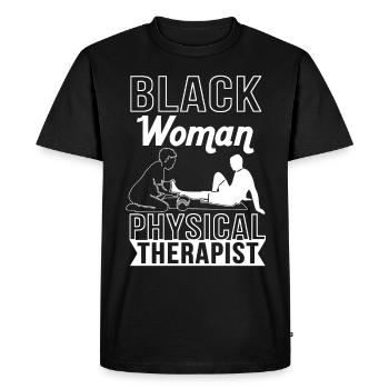 Emploi de physiothérapeute PT Physiotherapy - T-shirt Premium bio Homme - noir - Devant - Nico (187cm)