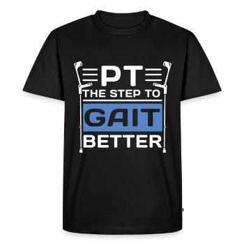 Emploi de physiothérapeute PT Physiotherapy - T-shirt Premium bio Homme - noir - Devant - Nico (187cm)