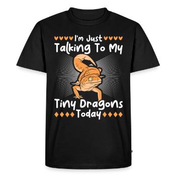 Reptile amant lézard collectionneur Crestie - T-shirt Premium bio Homme - noir - Devant - Nico (187cm)